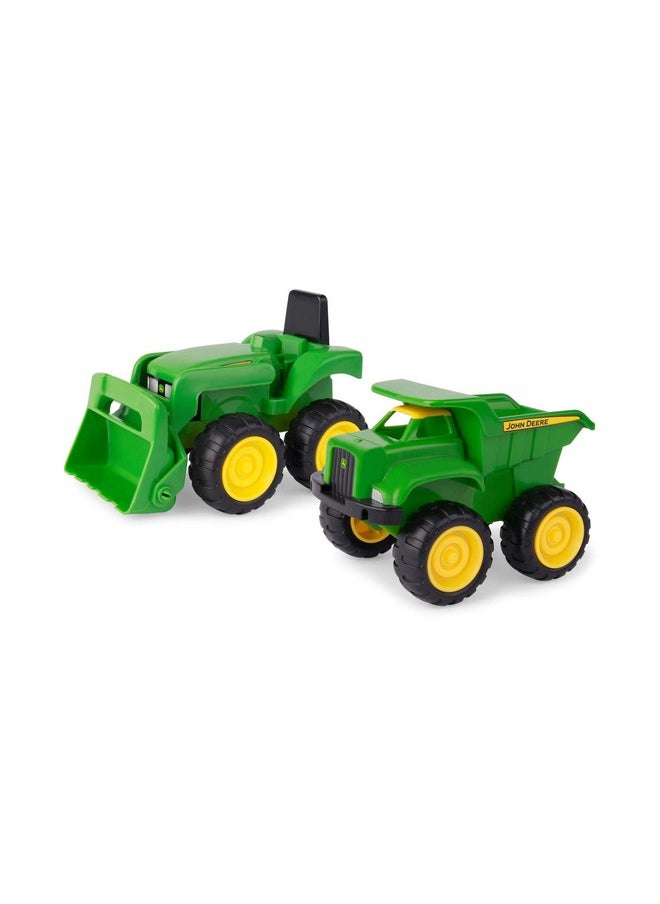 John Deere John Deere Vehicle Set - Includes Dump Truck Toy and Tractor Toy with Loader - Kids Outdoor Toys - Kids Construction Toys and Sandbox Toys - 6 Inches - 2 Count - Ages 18 Months and Up  - Image 1