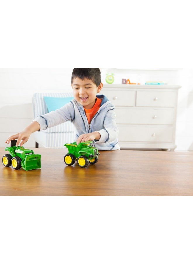 John Deere John Deere Vehicle Set - Includes Dump Truck Toy and Tractor Toy with Loader - Kids Outdoor Toys - Kids Construction Toys and Sandbox Toys - 6 Inches - 2 Count - Ages 18 Months and Up  - Image 4