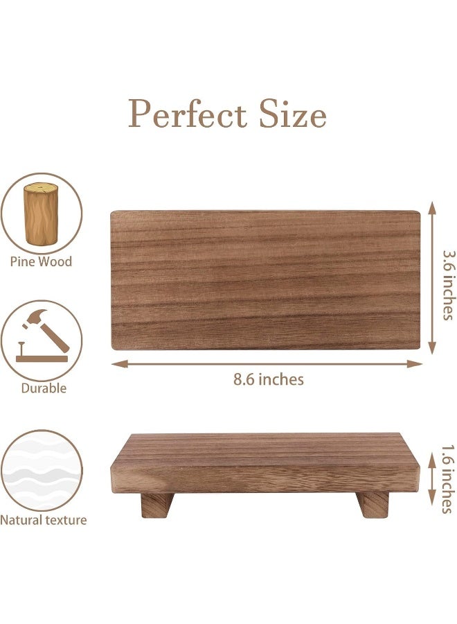 Horoof Home Horoof Home® Small Wooden Decorative Tray – Rustic Display decor for Candles, Diffusers & Home Décor  - Image 2