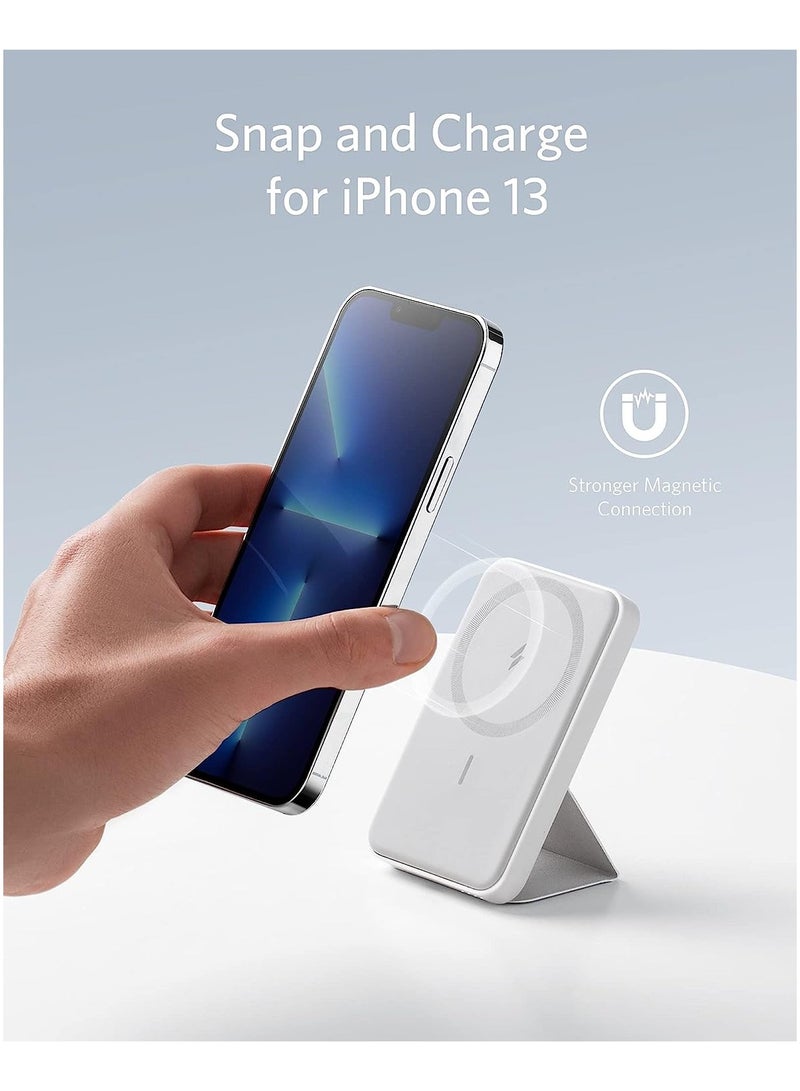 Ankey Anker 622 Magnetic Battery MagGo, 5000 mAh Foldable Magnetic Wireless Portable Charger and USB-C White - Image 3