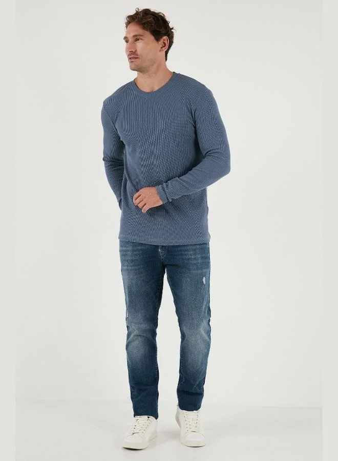 Buratti  Buratti Cotton Crew Neck Slim Fit Basic Sweatshirt Men's SWEAT 5905073 for Men | Best Price UAE