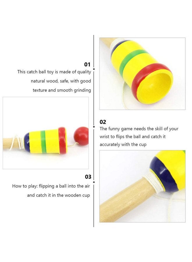 BESPORTBLE Wooden Kendama Toy Kendama Wood Toy Japanese Cup and Ball Catch Ball in Cup Game Traditional Japanese Toss and Catch Skill Game (Random Color) - Image 4