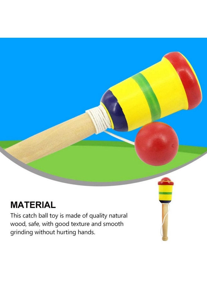 BESPORTBLE Wooden Kendama Toy Kendama Wood Toy Japanese Cup and Ball Catch Ball in Cup Game Traditional Japanese Toss and Catch Skill Game (Random Color) - Image 3
