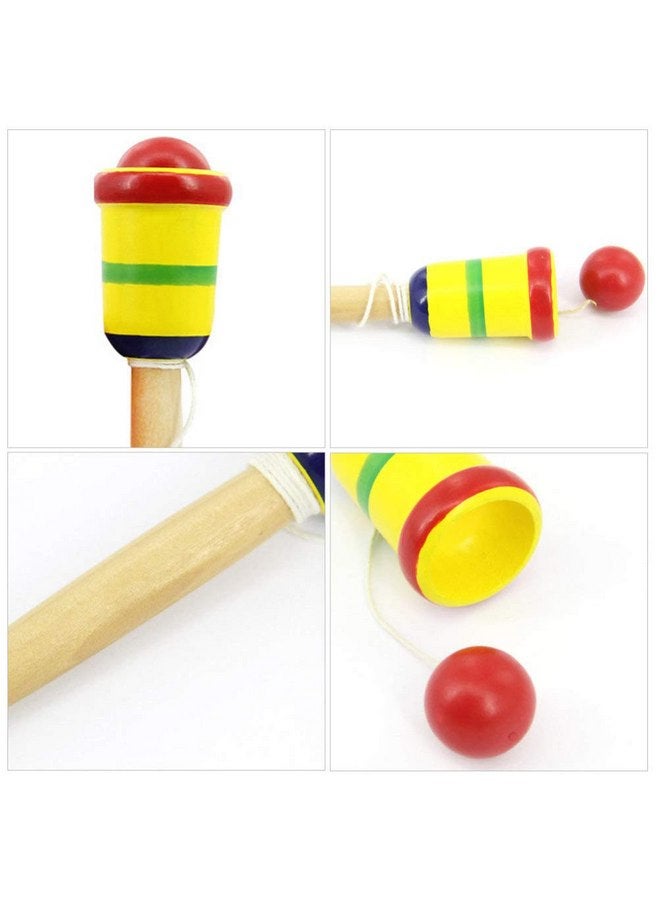 BESPORTBLE Wooden Kendama Toy Kendama Wood Toy Japanese Cup and Ball Catch Ball in Cup Game Traditional Japanese Toss and Catch Skill Game (Random Color) - Image 5