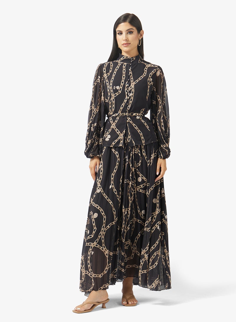 Khizana Printed Top & Skirt Set - Image 1