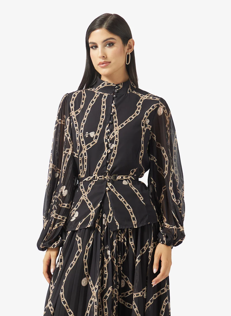 Khizana  Printed Top & Skirt Set for Women | Best Price UAE