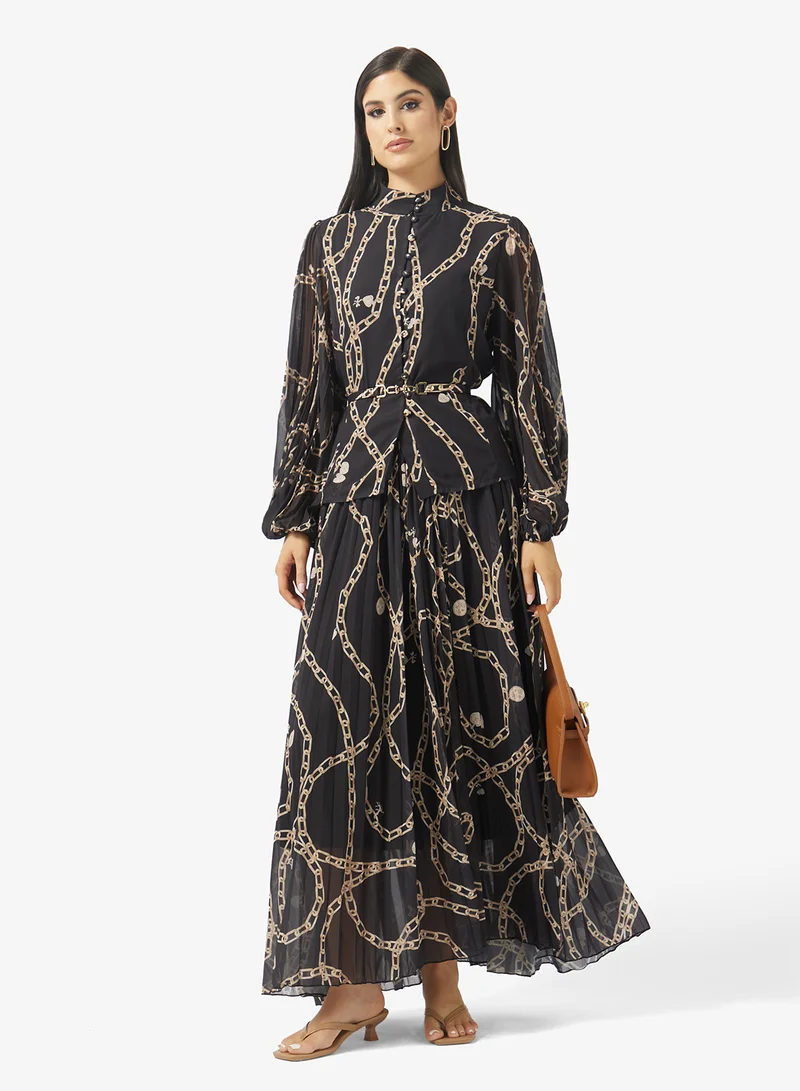 Khizana  Printed Top & Skirt Set for Women | Best Price UAE