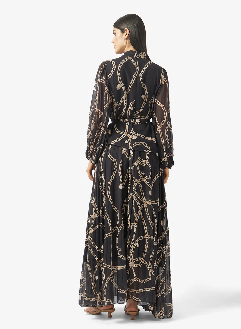 Khizana Printed Top & Skirt Set