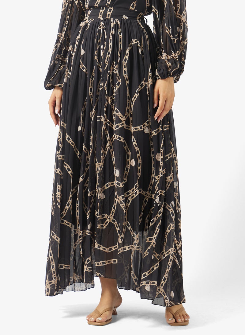 Khizana Printed Top & Skirt Set - Image 4