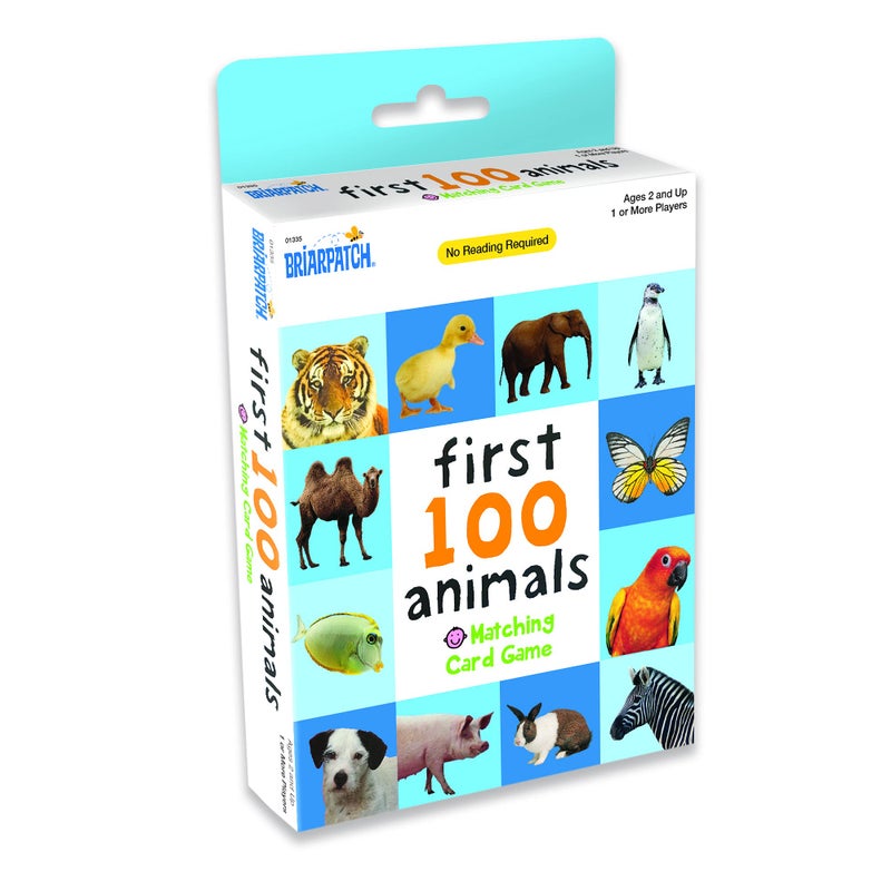 Briarpatch First 100 Animals Matching Card Game Based On Board Books by Roger Priddy Preschool Learning for Kids