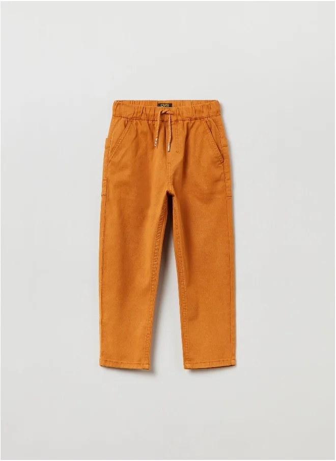 او في اس Lyocell and cotton joggers