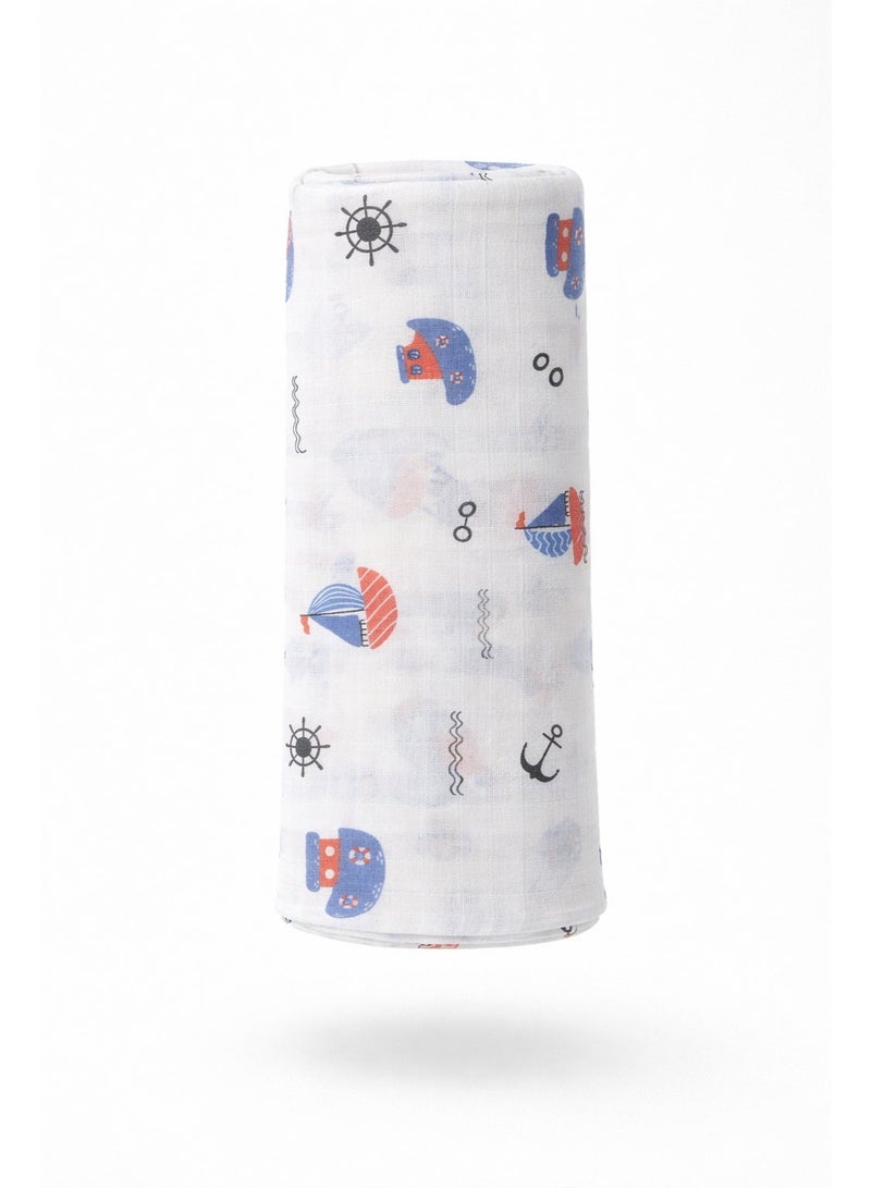 Ultimate Muslin Day Pack for Baby Boy - 5-Piece Essential Set (Bath, Play, Sleep & Swaddle) 3-6 Months - Image 3