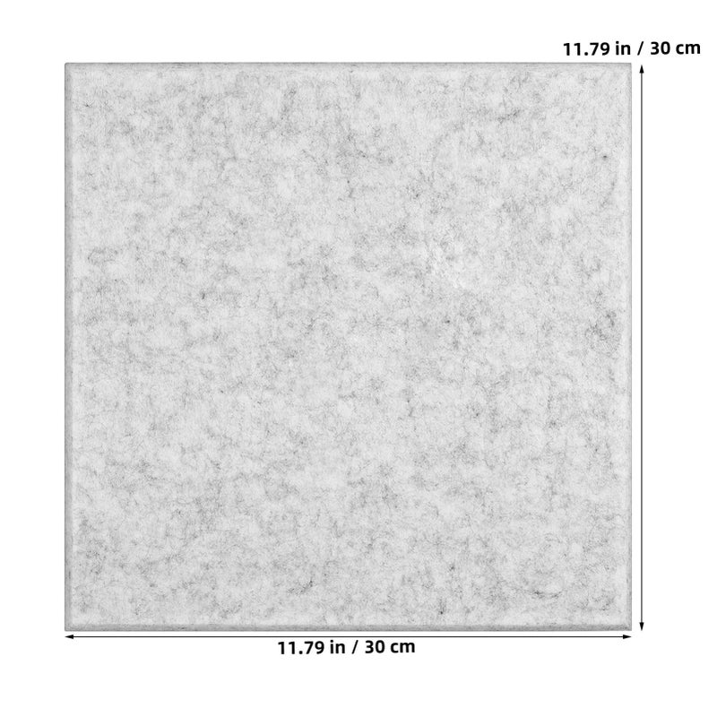 Silver Grey Adhesive Felt Bulletin Board 12 Pack Office Wall Tiles Memo Board - Image 3