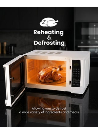 20L Digital Microwave Oven (1200W) – Compact Microwave with 10 Power Levels, Auto-Cooking Menus, Defrost & Reheat, Child Safety Lock & 360° Even Rotation 20 L 1200 W GMO1895-20LD White - view 5