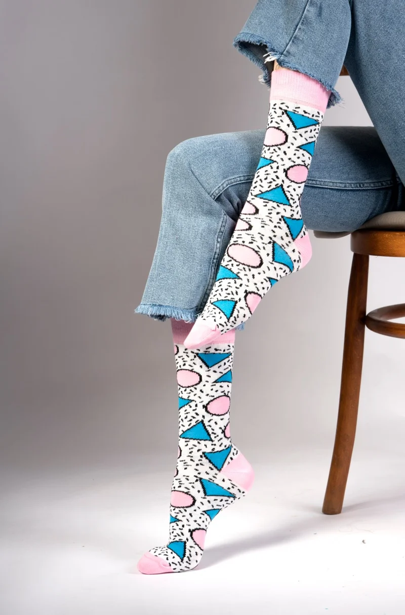 اوزي سوكس Set of 4 Geometric Patterns Women's Socks