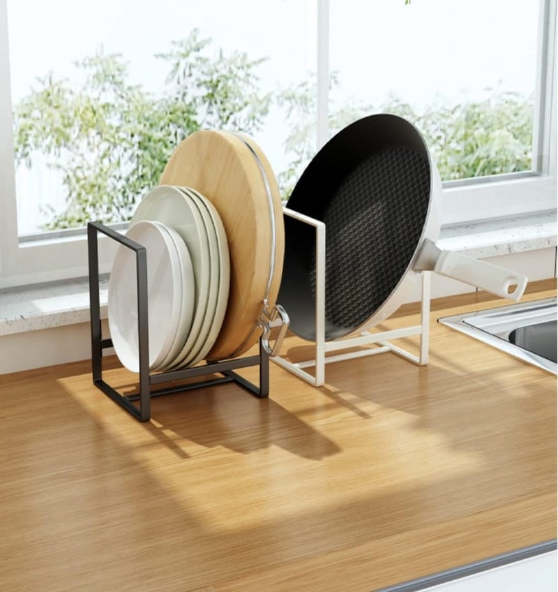 Khazna Kitchen Space Saver Dish Rack - White, Large, 2 Pieces - Image 2