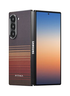 PITAKA pitaka for Z Fold 6 Case, Slim & Light Magnetic Galaxy Z Fold 6 Case with a Case-Less Touch Feeling, 1500D Aramid Fiber Made [MagEZ Case 5 - Sunset]  - Image 1