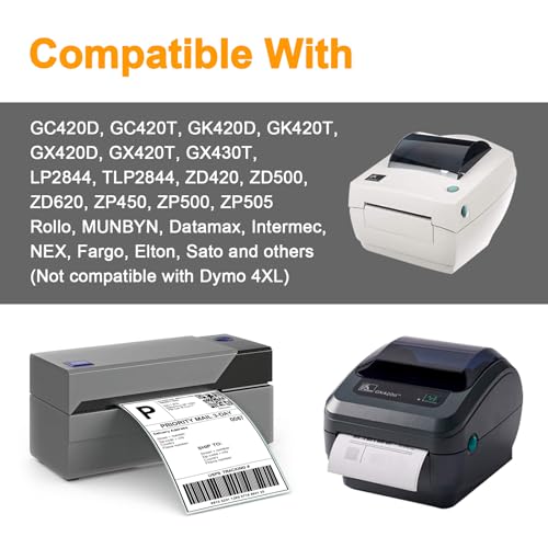 Labelebal 【15600 Labels/12 Rolls】 3-Proof 1" Core Labelebal 2" x 1" Direct Thermal Label (51mm x 25mm) Multipurpose Shipping Address Barcodes Labels Compatible for Zebra & Rollo Desktop Label Printer - Image 4