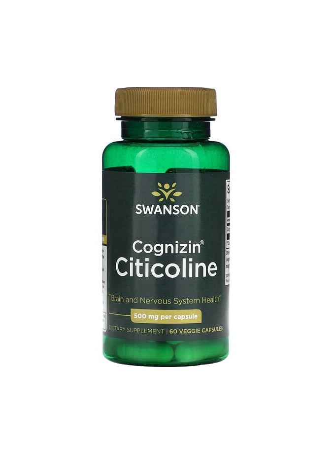 SWANSON كوجنيزين سيتوكولين، 500 ملغ، 60 كبسولة نباتية