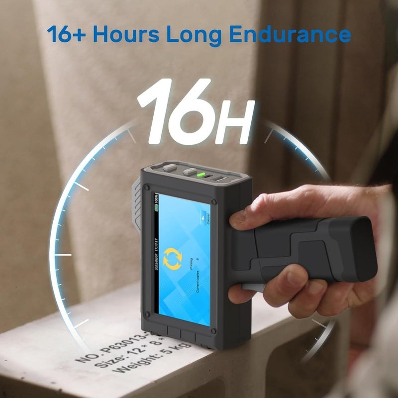 طابعة BT-HH6205B مُحدثة حديثًا، تتميز بعمر تشغيلي طويل يصل إلى 16 ساعة، وقائمة استخدام بحجم 0.5 بوصة، مع علامة رقم الدفعة وتاريخ الرمز، ورقم التسلسل، ورمز الاستجابة السريع (QR)، على بطاقة بلاستيكية أو خشبية أو معدنية أو ملابس - Image 3