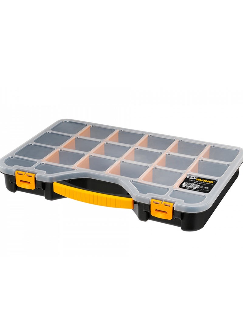 Mano ORG 24" Tools Organizer (510 mm x 347 mm x 71 mm) – High-Quality Plastic Case with 20 Versatile Dividers and Secure Plastic Lock - Image 3