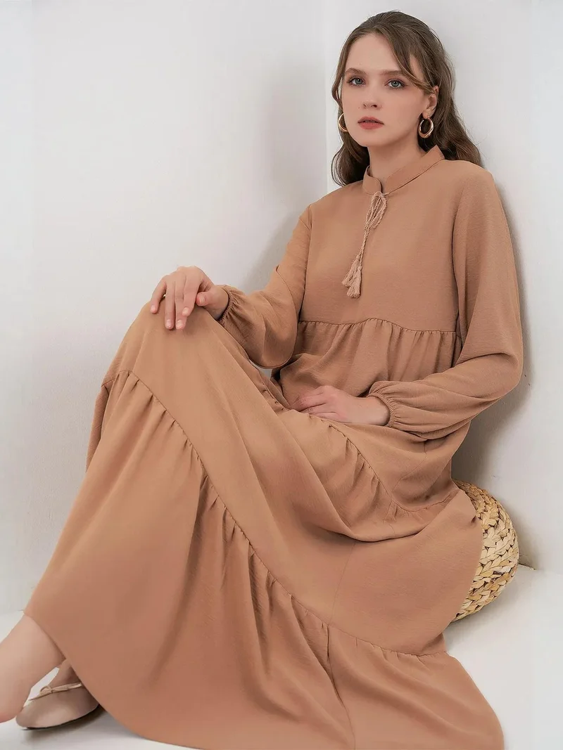 BIG DART BDART Maxi Viscose Dress with Bow