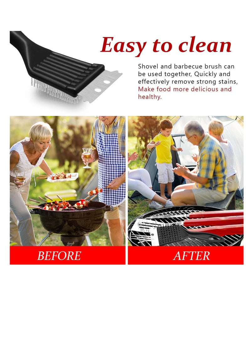 SYOSI Grill Brush for Outdoor Grill, 4 Pieces 8 Inch Extra Strong BBQ Cleaner Accessories, Grill Grate Brush Cleaner, Heavy Duty Barbecue Grill Cleaning Brush, for Cleaning Grills - Image 5