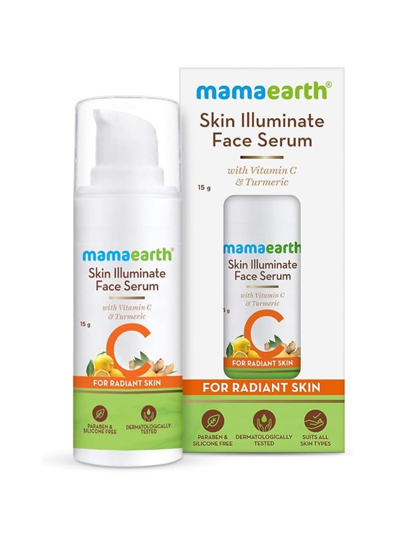 Mamaearth Mamaearth Skin Illuminate Face Serum for Radiant Skin with Vitamin C & Turmeric – 15g  - Image 1