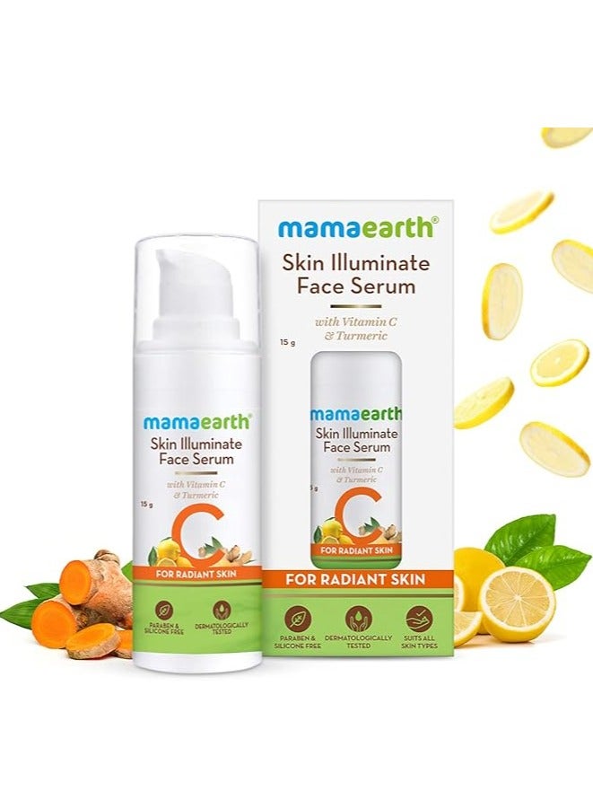 Mamaearth Mamaearth Skin Illuminate Face Serum for Radiant Skin with Vitamin C & Turmeric – 15g  - Image 2