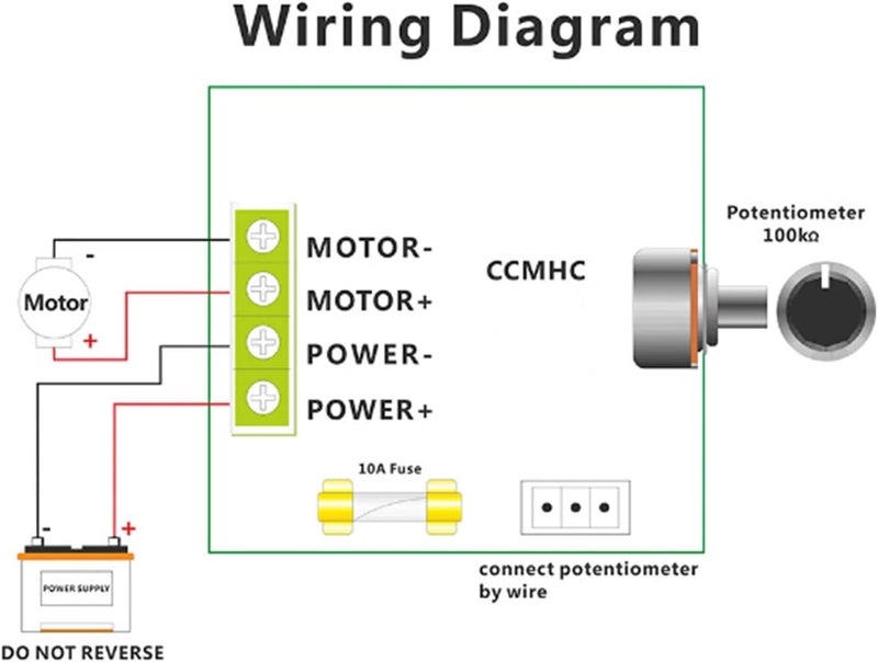 Greartisan 12V-40V 10A DC Motor Speed Controller PWM Variable Speed Regulator Governor Switch CCMHCN with Speed Control Knob - Image 3