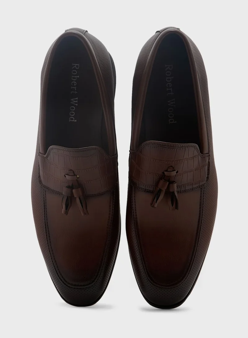 Robert Wood Tassel Detail Formal Slip Ons