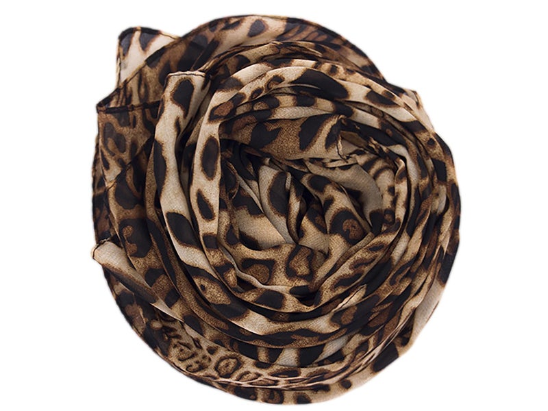 Vikodah Womens Silky Neck Scarf Chiffon Scarves Soft Smooth Satin Bandana Shawl Large Leopard-Print 62 * 28 - Image 1