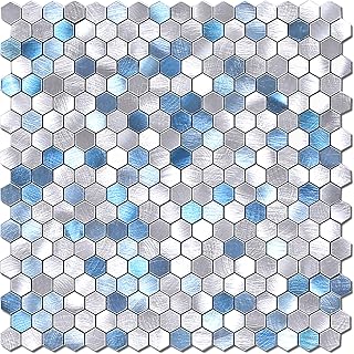 BeNice Metal Kitchen Backsplash Tile Peel and Stick, Self Adhesive Mosaic Tiles Wall Tile Stickers for Bathroom - Image 1