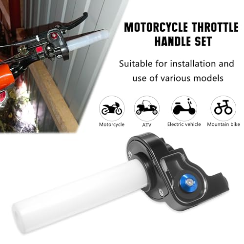JXPANG 22mm 7/8" Throttle Twists Grip with Throttle Cable Upgraded Universal for Off-Road Motorcycle 250 Dirt Pit Motor Mini Bike YCF CRF70 TTR SSR KLX110 Thumpstar (Type A-Black) - Image 4