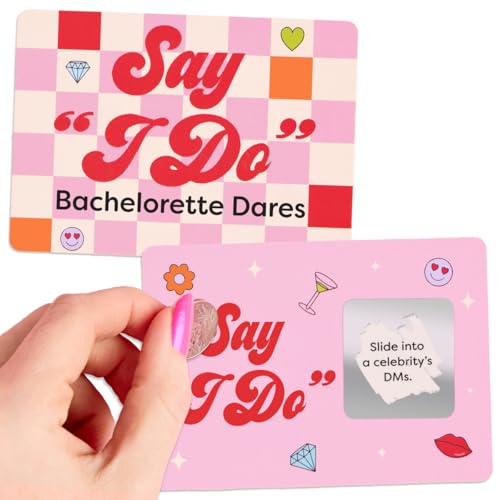 xo, Fetti xo Fetti Bachelorette Scratch Off Card Game Gift 25 Dares Bachelorette Party Decorations Bride to Be Gag Gift Bridesmaid Favors Bridal Shower Supplies Dare Girls Night Out - Image 1