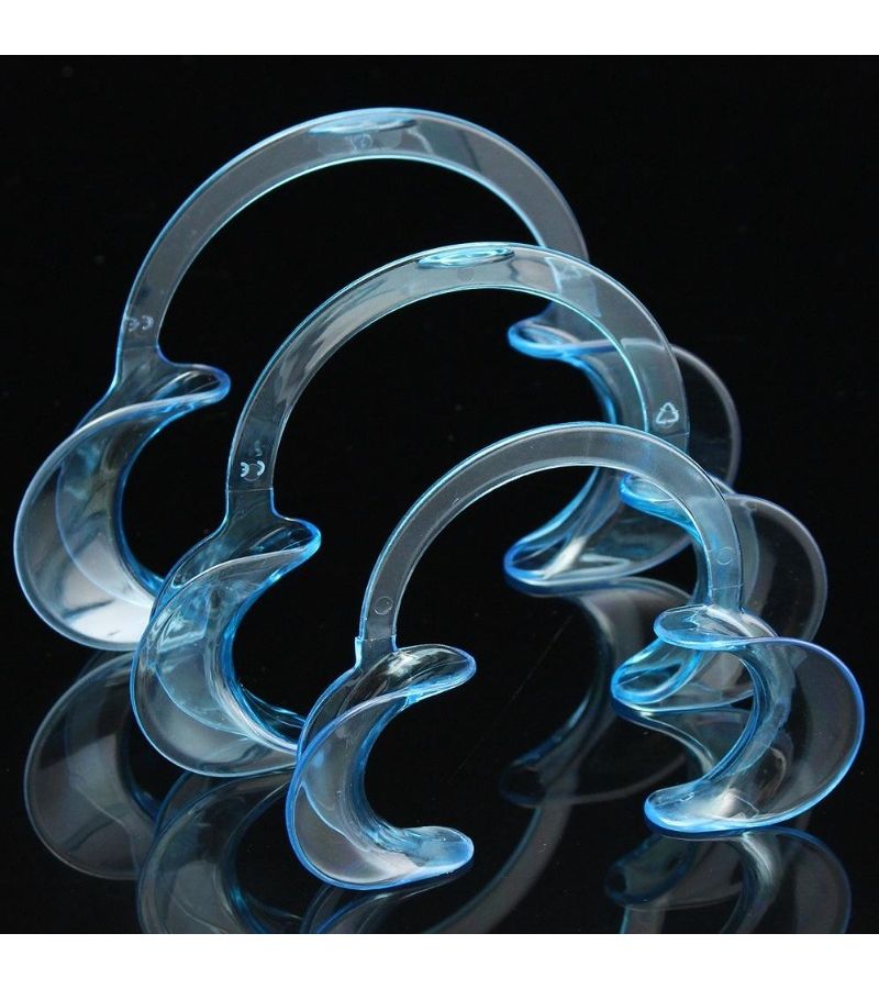 Type C Mouth Opener Dental Cleaning Tool Transparent Plastic Mouth Holder 6 Piece Set Large Medium And Small - Image 5