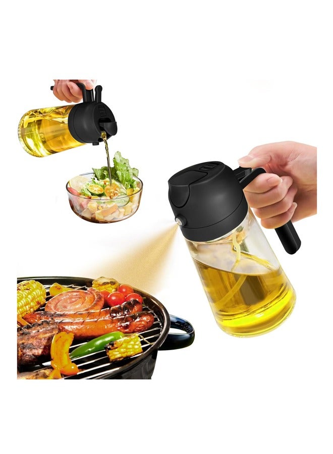 مرشة زيت الزيتون، الطهي 2 في 1,16 أوقية (470 مللي) علبة رشاش المطبخ للأغراض المزدوجة، مقلاة الهواء، المطبخ، الطهي، الشي، السلطة (1) - Image 1