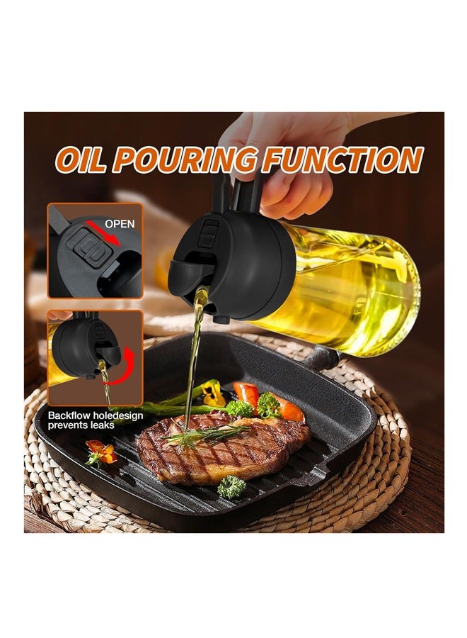 مرشة زيت الزيتون، الطهي 2 في 1,16 أوقية (470 مللي) علبة رشاش المطبخ للأغراض المزدوجة، مقلاة الهواء، المطبخ، الطهي، الشي، السلطة (1) - Image 5