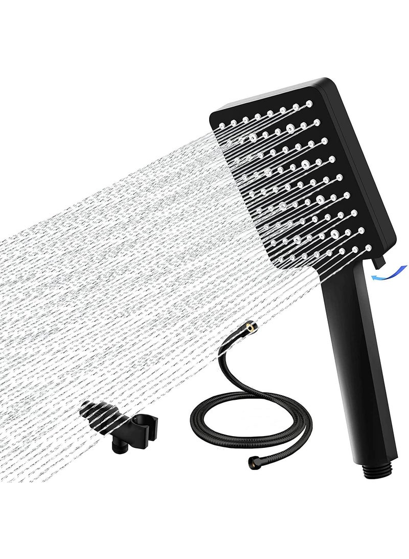 general Shower Nozzle With Hose High-Pressure Shower Nozzle With 1.5 Meter Hose Group With 6 Spray Modes And Nozzle Bracket - Image 1