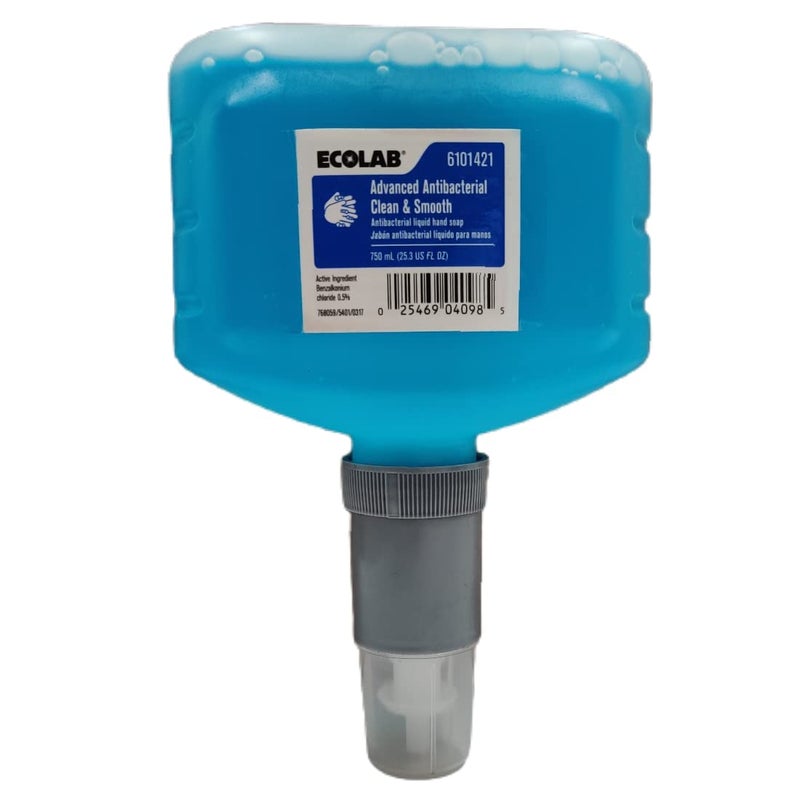 Ecolab Advanced Antibacterial Clean & Smooth Liquid Hand Soap - 750 ML - Image 1