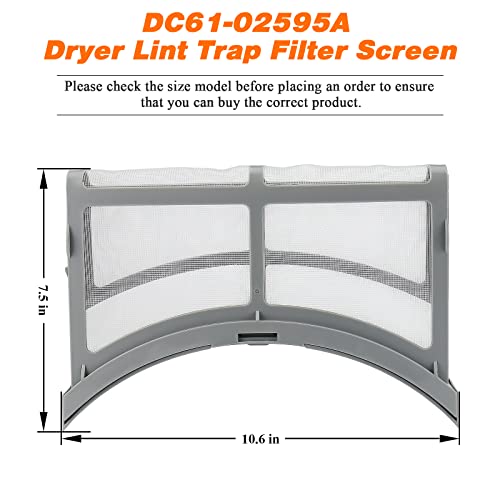 Blutoget 2025 Upgraded DC61-02595A AP4578777 Dryer Lint Filter Case Screen by Blutoget-Dryer lint trap filter Fit for Samsung Dryer-DVE45T6000W, DV42H5200EW/A3, DV42H5000EW/A3,2069505, PS4206799, EAP4206799 - Image 5