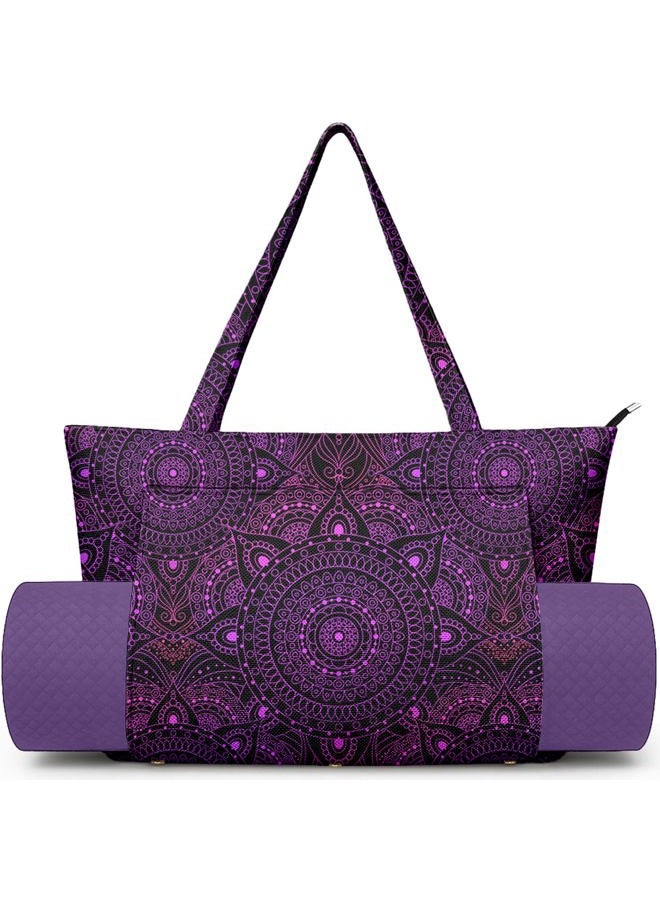 Adalore Women's Yoga Bag with Yoga Mat Bag Carrier - Large Mat Pocket Fitness Tote for Pilates, Gym, Travel, Office & Beach Yoga mat Bags - Image 1