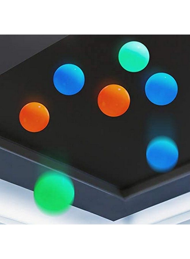 Skylety 8 قطع كرات مضيئة في الظلام للتوتر / كرات لزجة تلتصق بالسقف كرات مضيئة للعب للاسترخاء للمراهقين والبالغين (أبيض أزرق برتقالي أخضر 1.8 بوصة) - Image 4