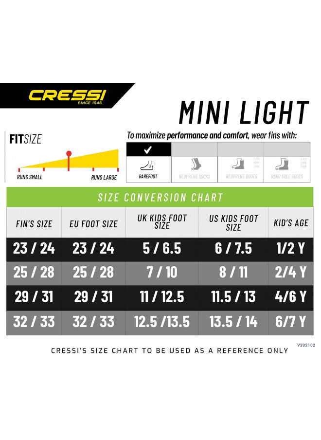Cressi - Cressi Mini Light, Pink, 29/31 - Image 1