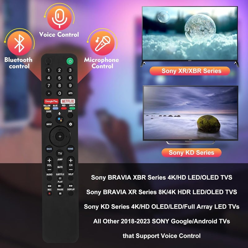 Feikeer RMF-TX500U for Sony Remote Replacement, All Sony Remote/Sony Bravia TV Voice Remote, 1 Year Full Warranty - Image 4