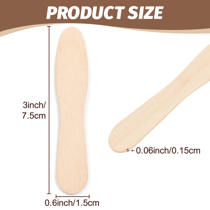 ANTETOK Wooden Ice Cream Spoons 3 Inch,100Pcs Mini Disposable Wooden Spoons,Small Dessert Spoons, Natural Biodegradable Wooden Spoons for Parties, Weddings, Camping - Image 2