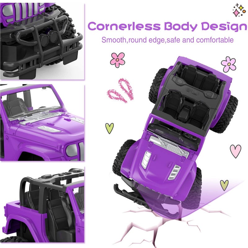 NQD RC Cars 116 Scale Remote Control Jeep Car 80 Min Playtime 24Ghz OffRoad RC Trucks for for Toddlers Girls Kids - Image 3