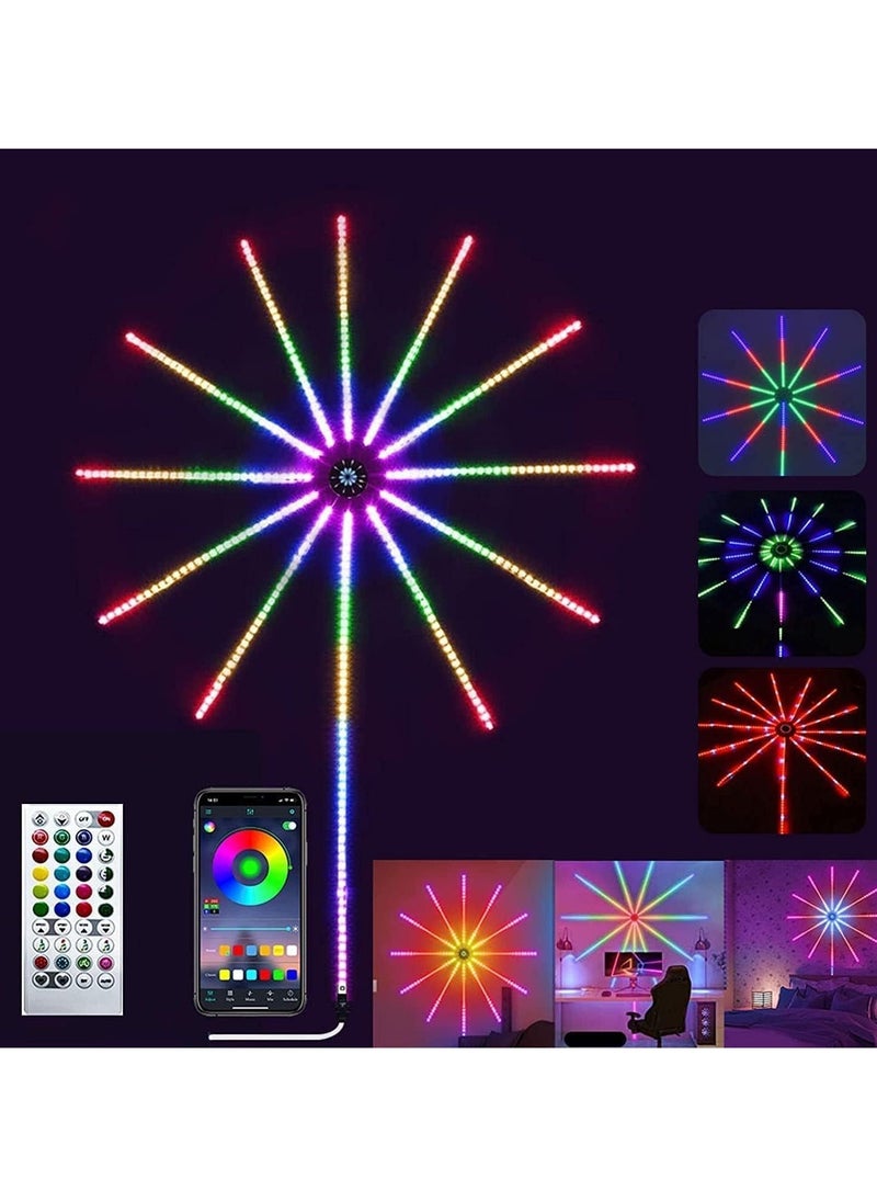 ELTRAZONE NEW Smart Firework Lights Indoor – App & Remote Control RGB Color Changing LED Strip for Bedroom, Dynamic Modes, Music Sync, Mic LED Rhythm Control Lights for Room Decor - Image 1