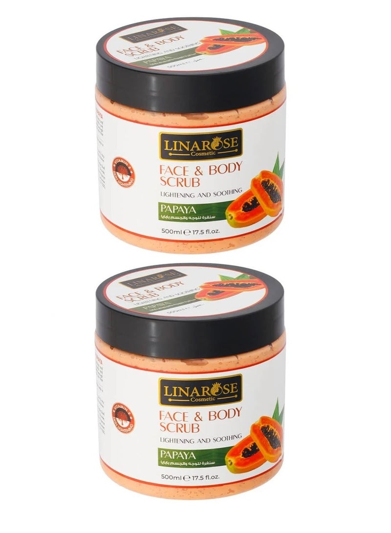 2 piececs of Papaya Face & Body Scrub - 500ml