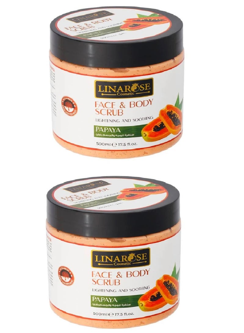 2 piececs of Papaya Face & Body Scrub - 500ml